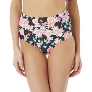 High-Waist Bikini Bottoms- Floral